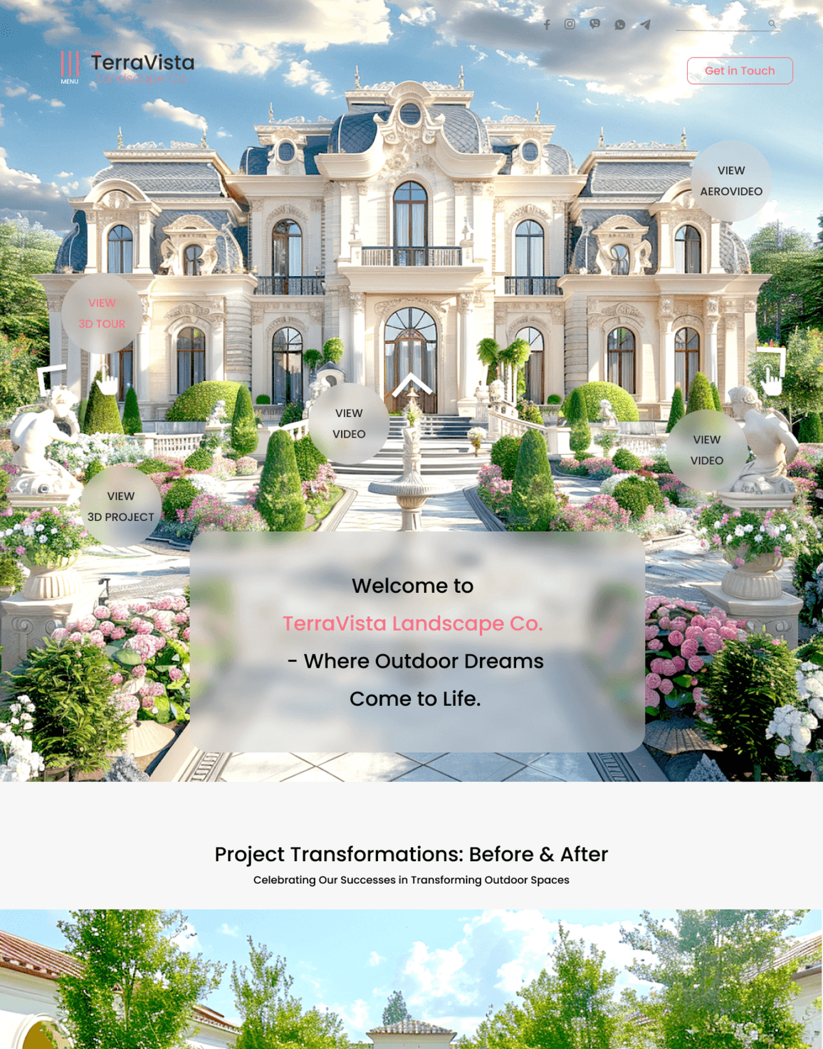 Дизайн сайту компанії з садівництва після